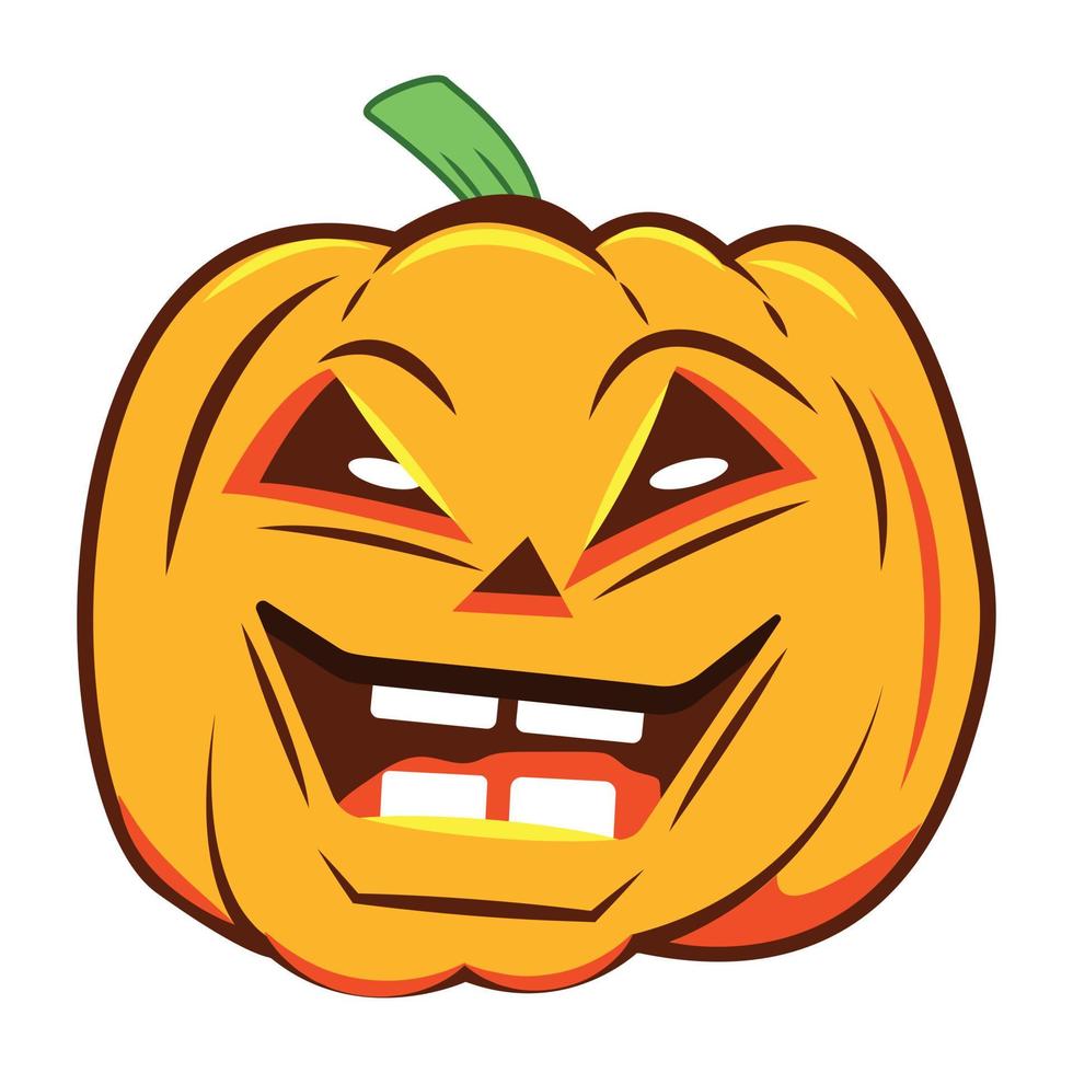 Trendy Carved Pumpkin vector