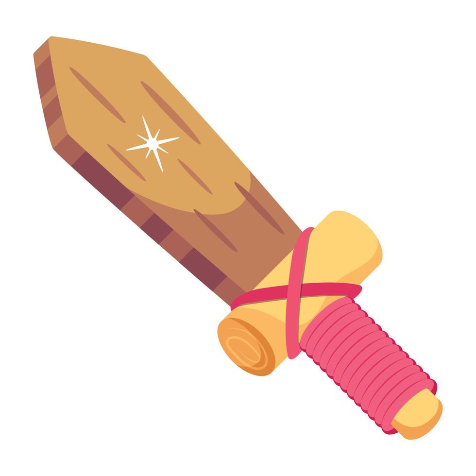 Trendy Wooden Saber vector