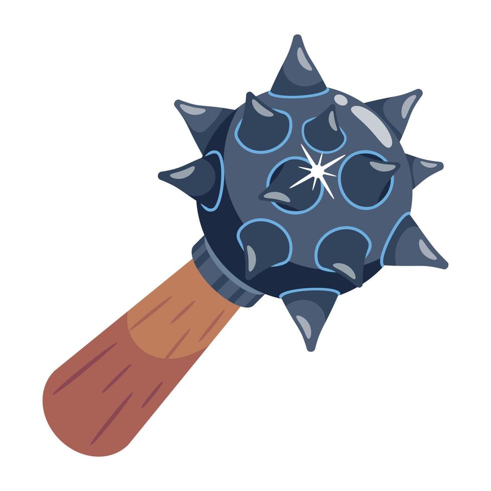 Trendy Spiked Mace vector