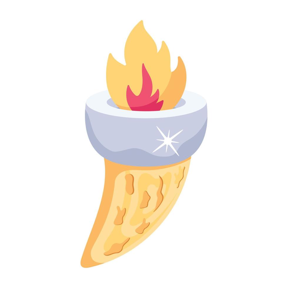 Trendy Fire Torch vector