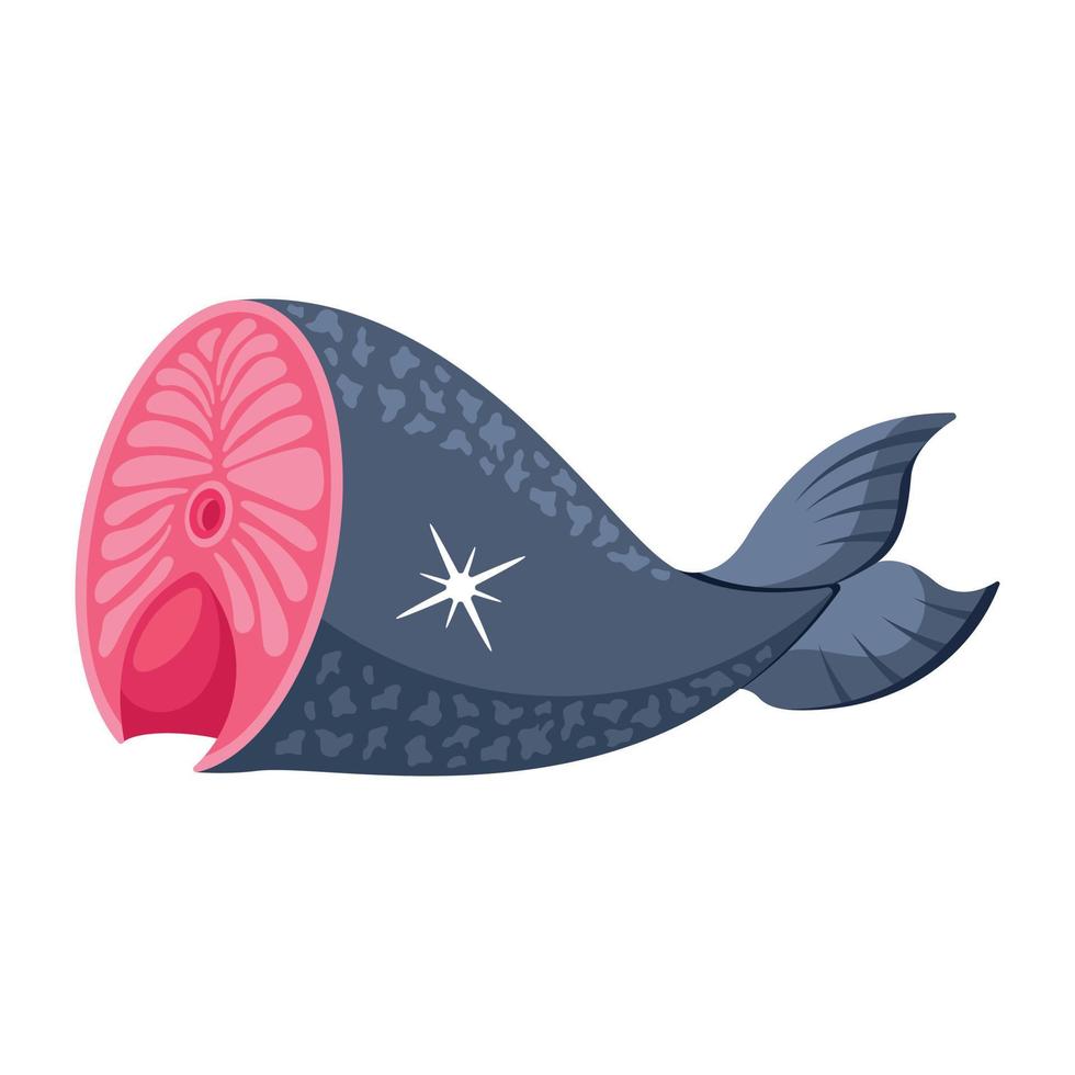 Trendy Fish Tail vector