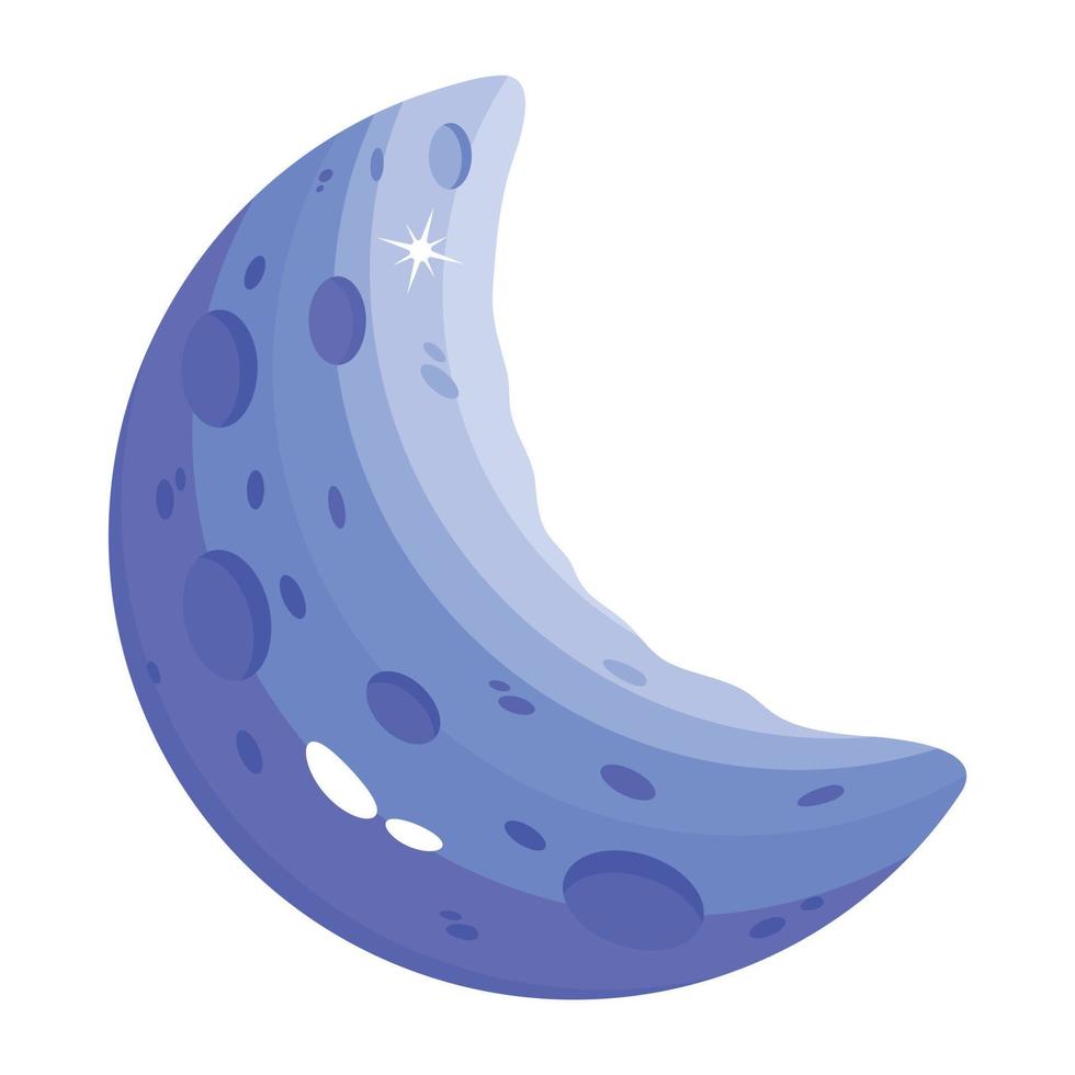 Trendy Blue Moon vector