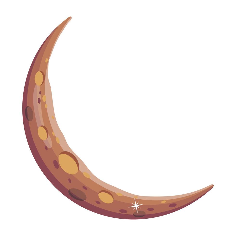 Trendy New Moon vector