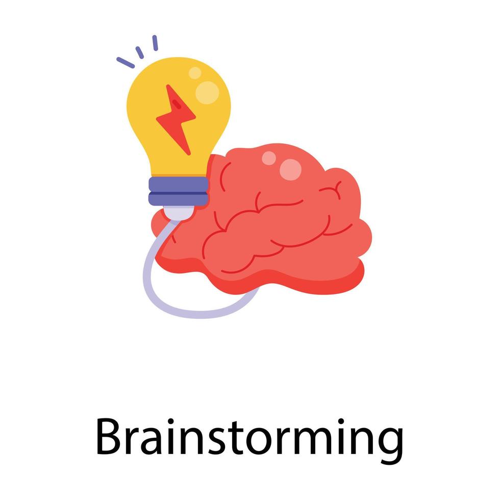 Trendy Brainstorming Concepts vector