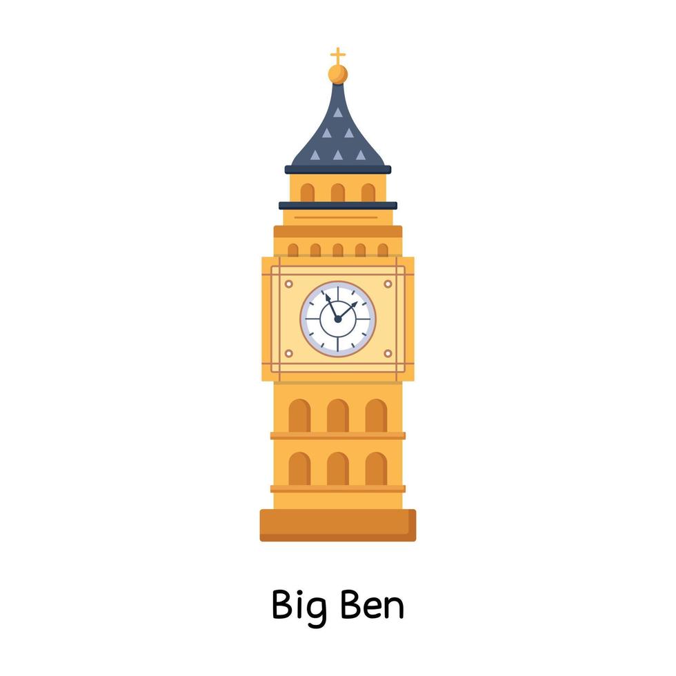 Trendy Big Ben vector