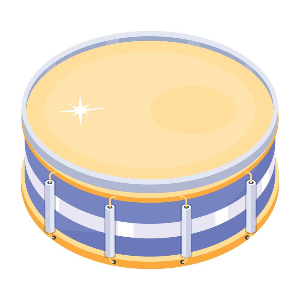 Trendy Plena Drum vector