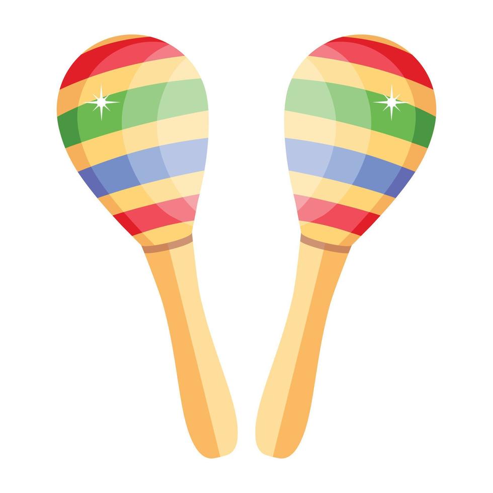 Trendy Maracas Concepts vector