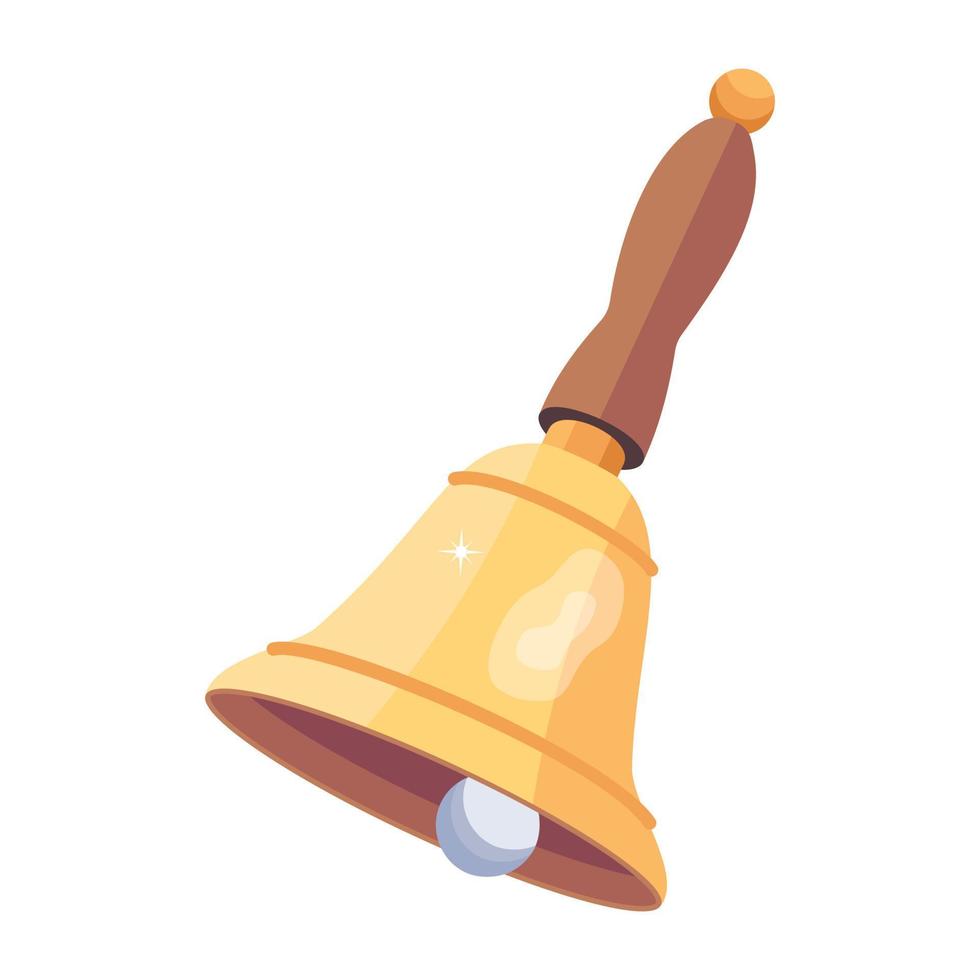 Trendy Hand Bell vector