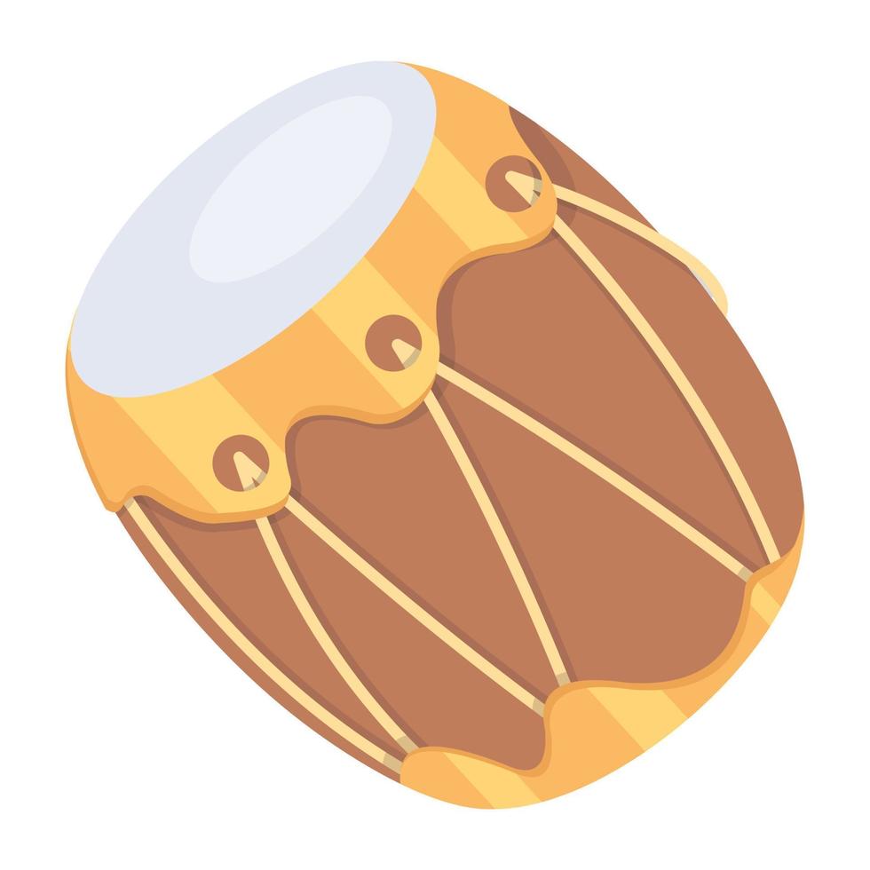 tambor de calabaza de moda vector