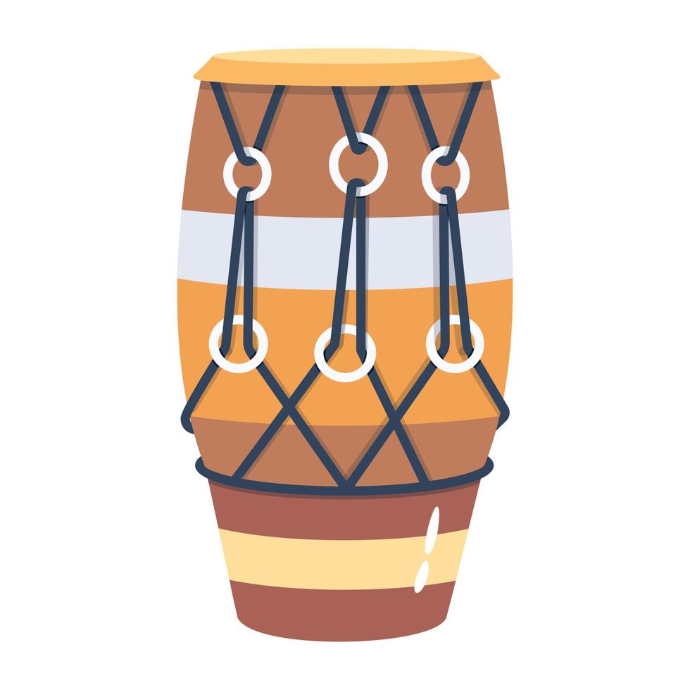 Trendy Indian Drum vector