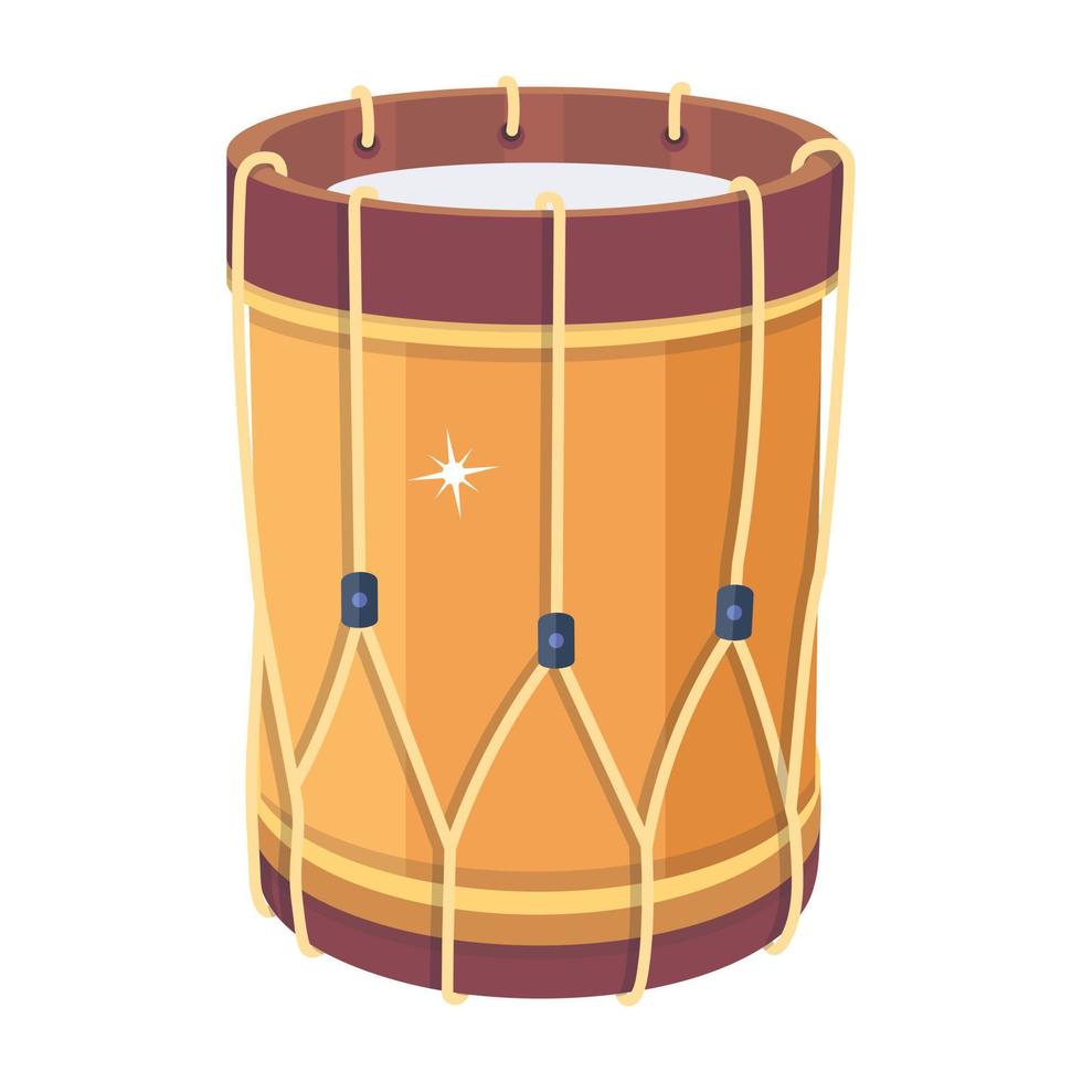 Trendy Traditional Drum vector