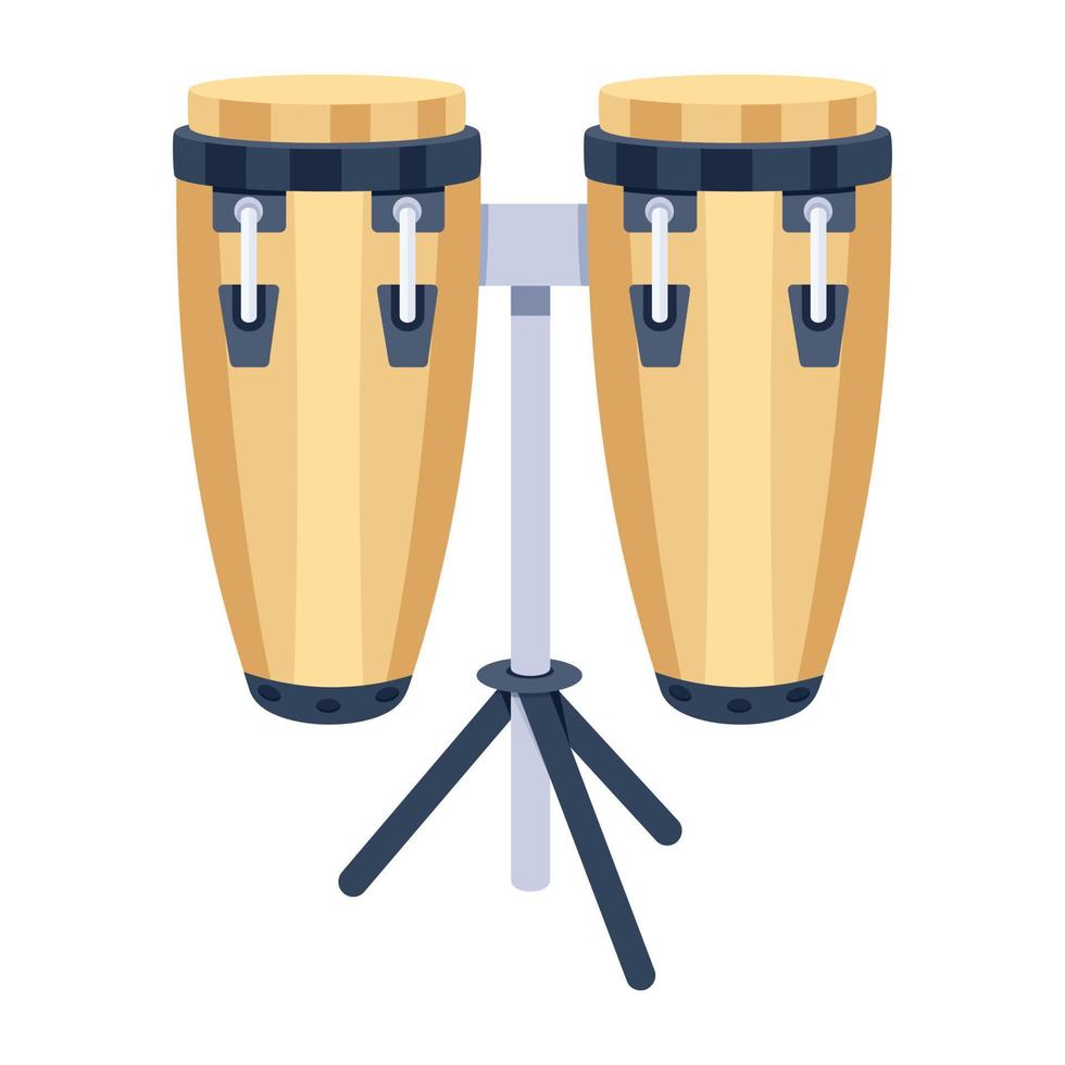 Trendy Conga Drum vector