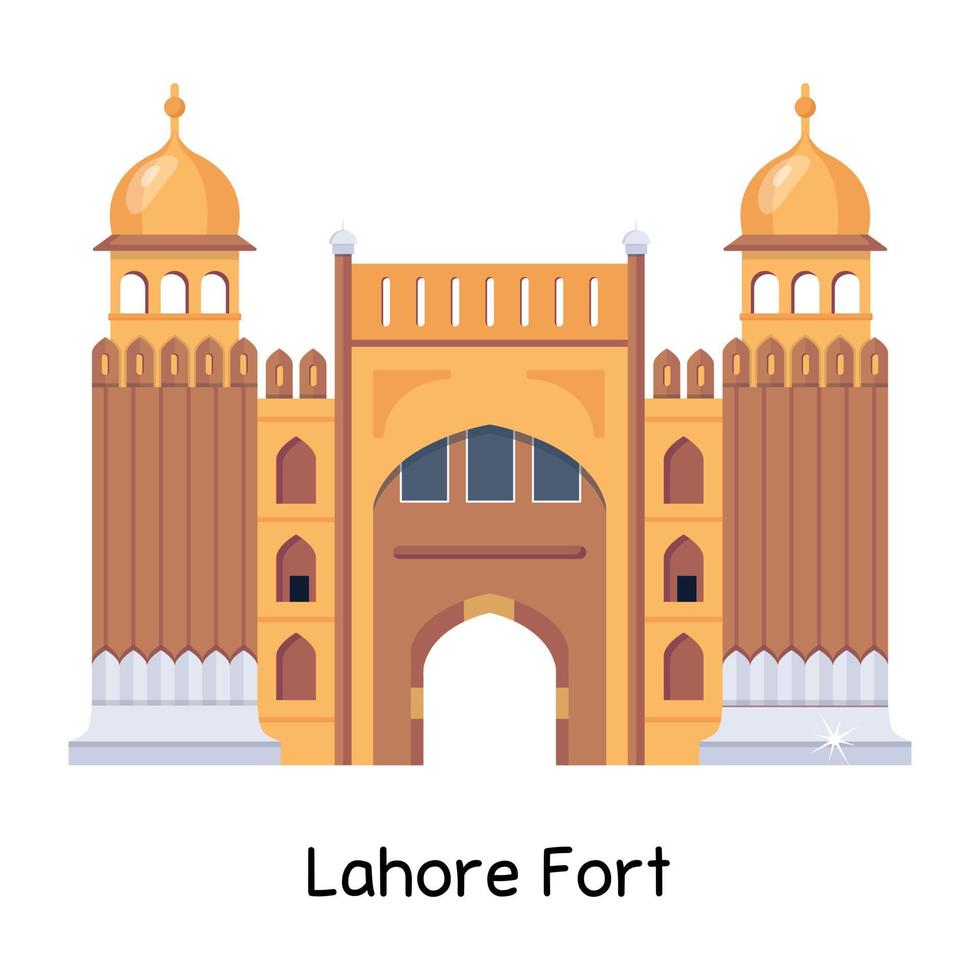 Trendy Lahore Fort vector