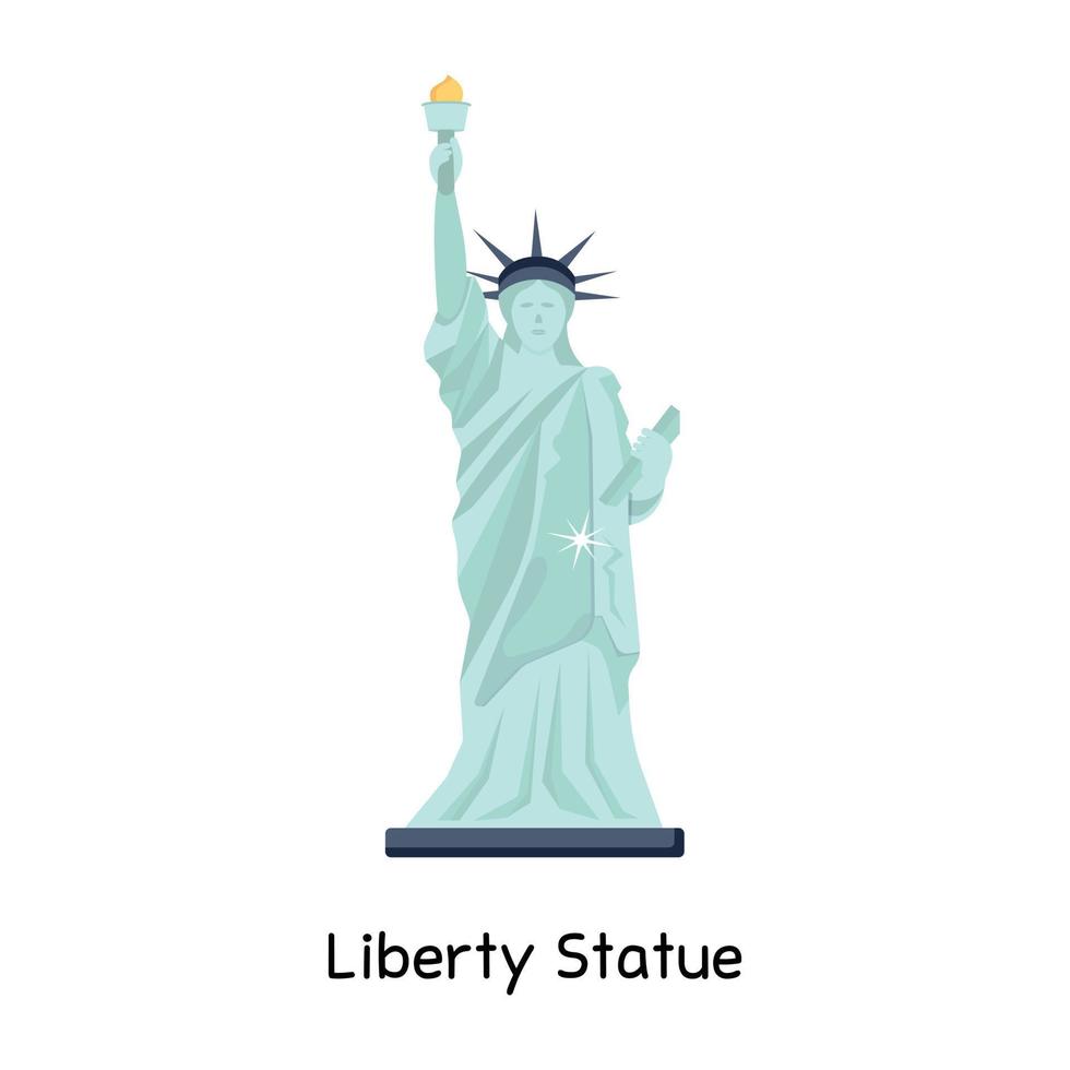 Trendy Liberty Statue vector