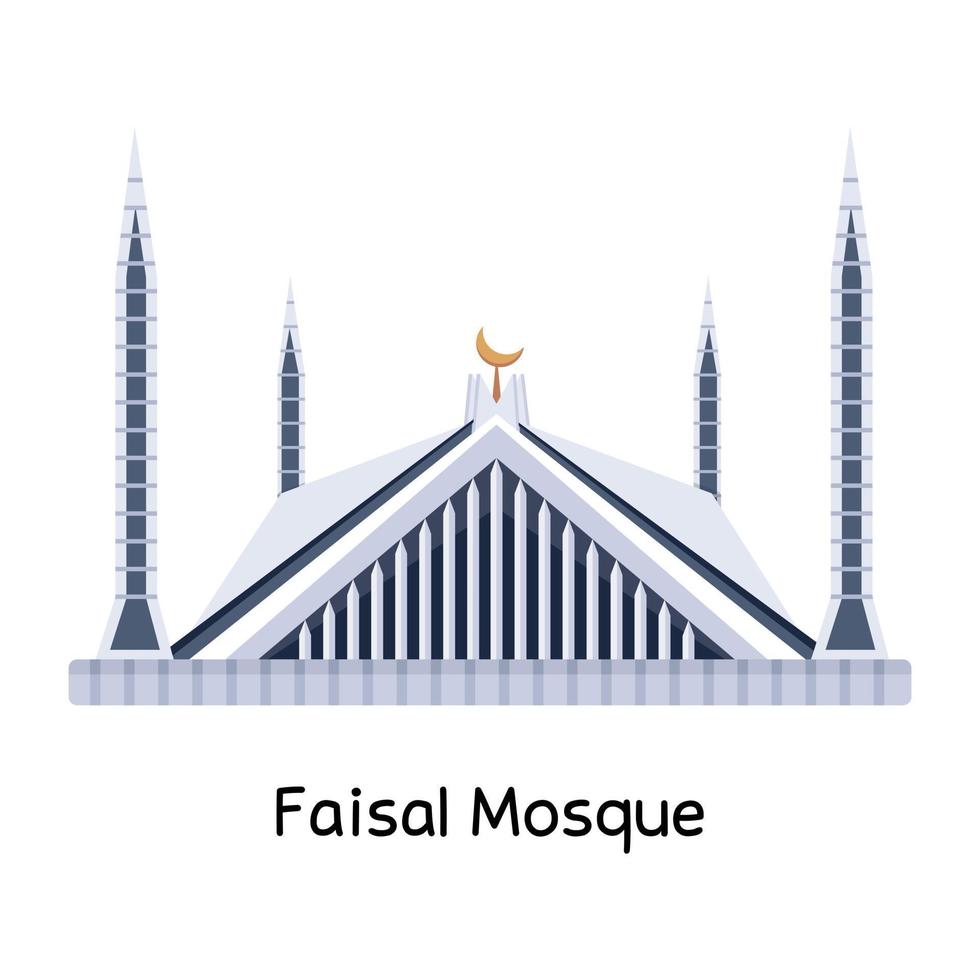 mezquita faisal de moda vector