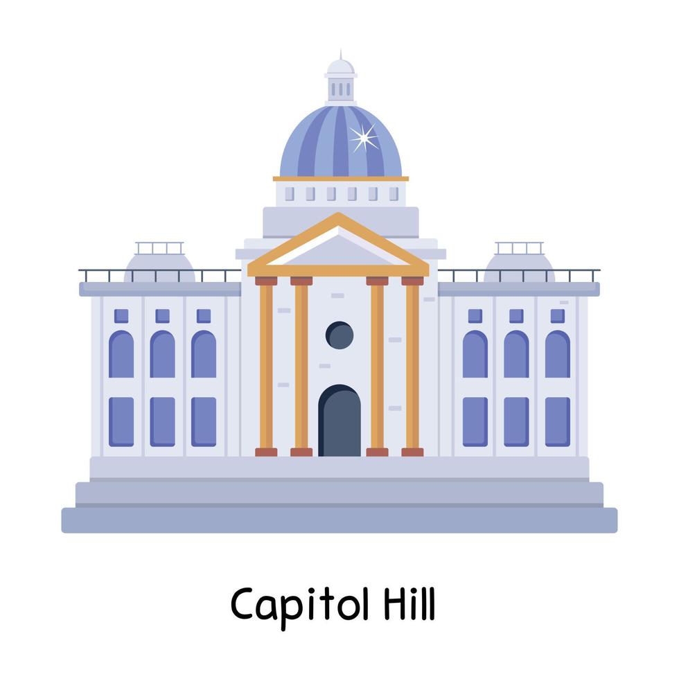 Trendy Capitol Hill vector