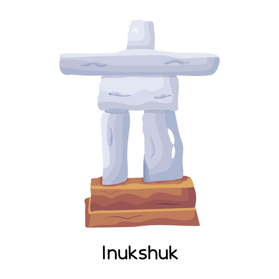 Trendy Inukshuk Concepts vector