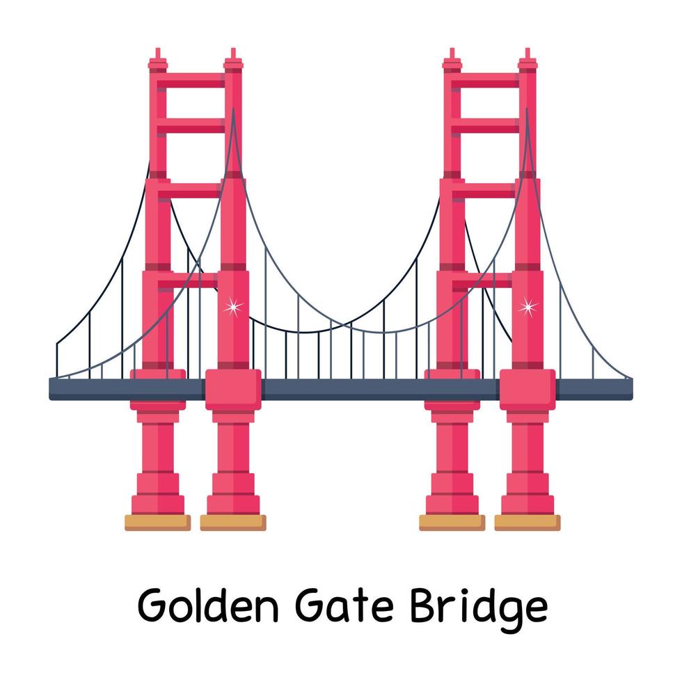 Puente de puerta de oro vector