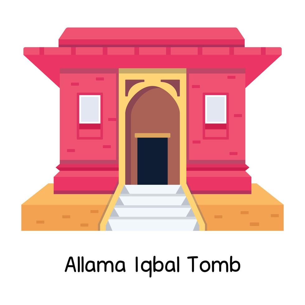 tumba de allama iqbal vector