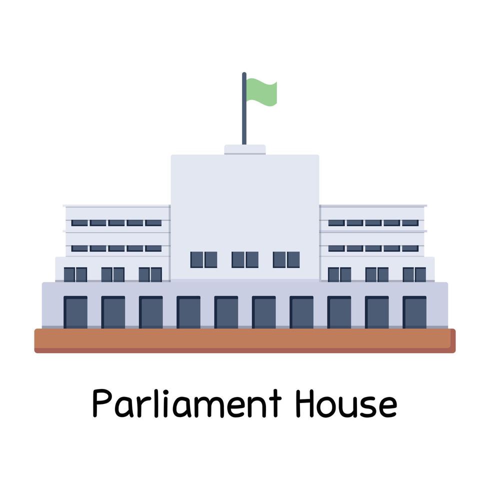 Trendy Parliament House vector