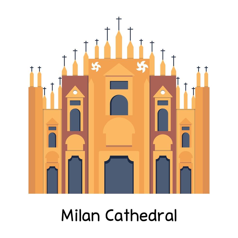 Trendy Milan Cathedral vector