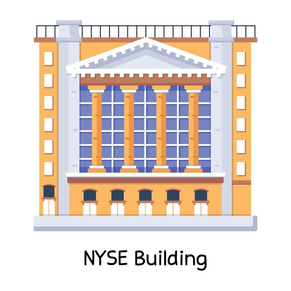 Trendy NYSE Building vector