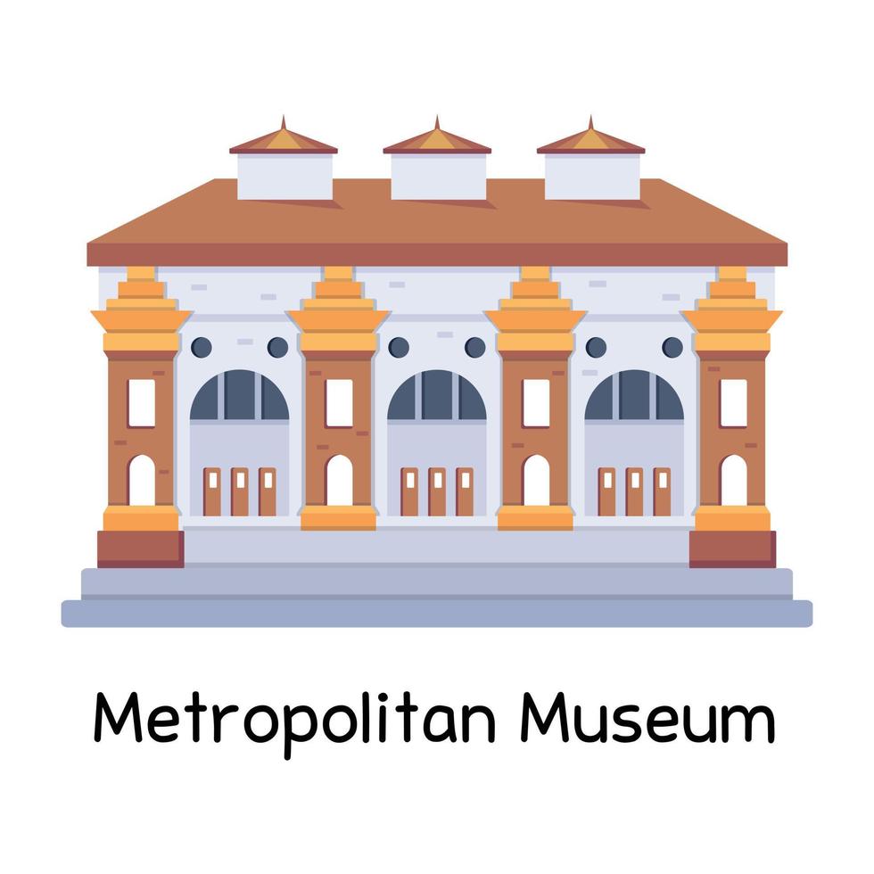 Trendy Metropolitan Museum vector