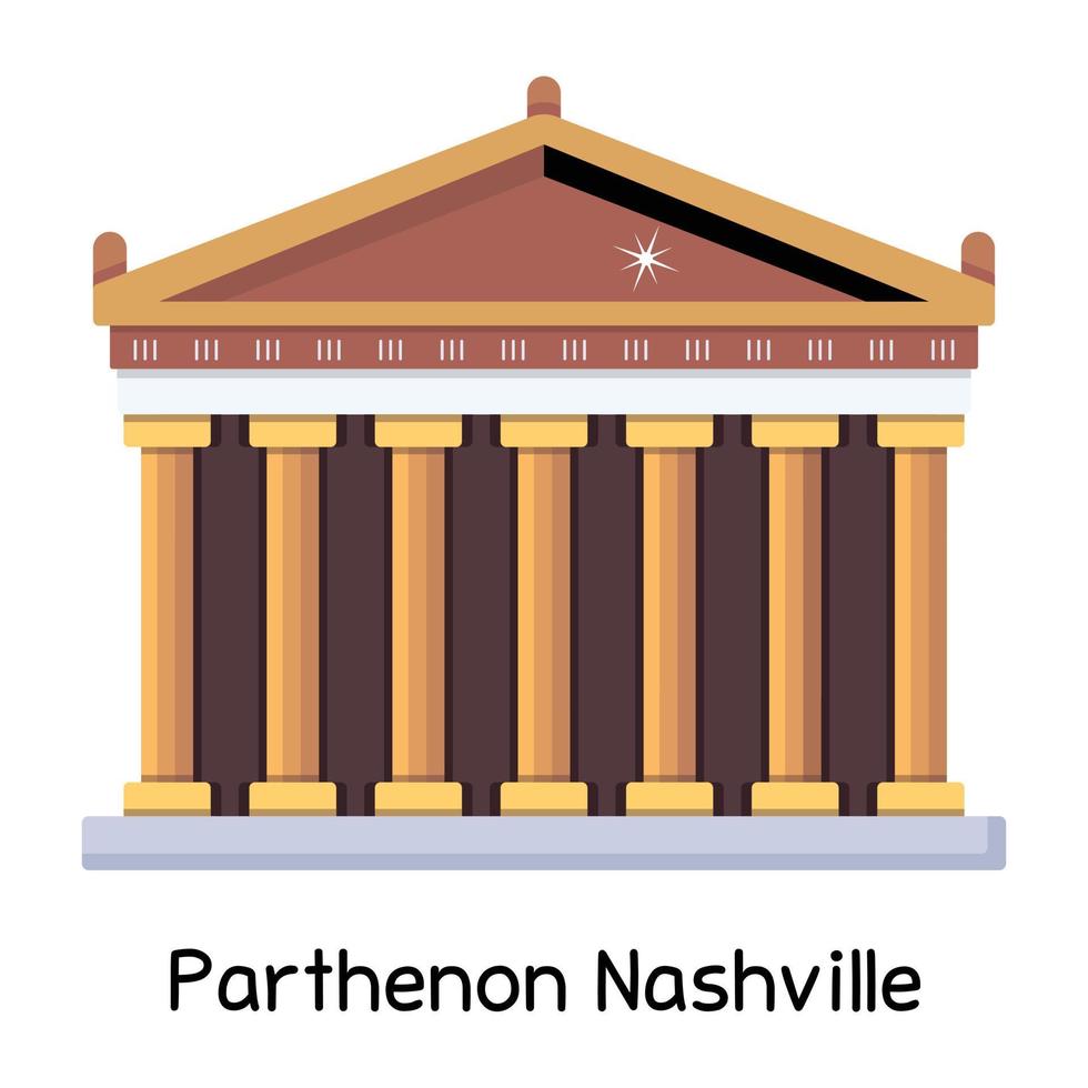 Trendy Parthenon Nashville vector