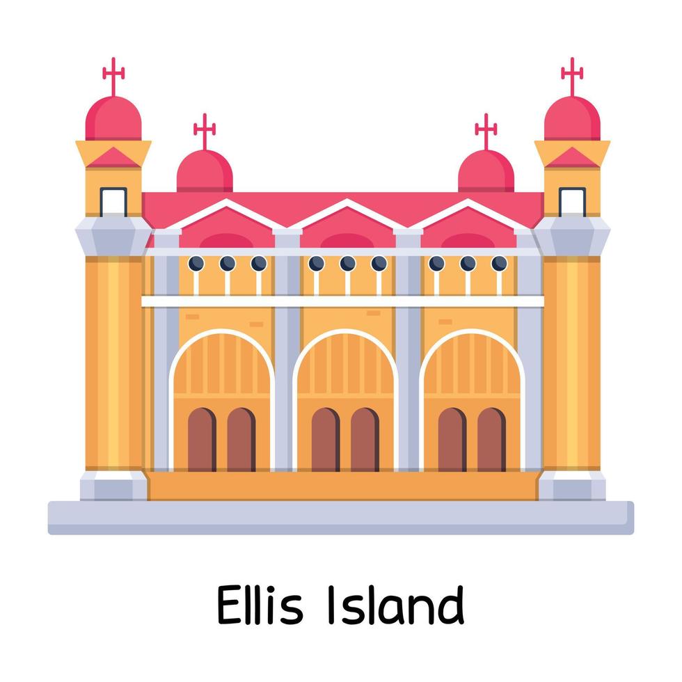 isla de ellis de moda vector