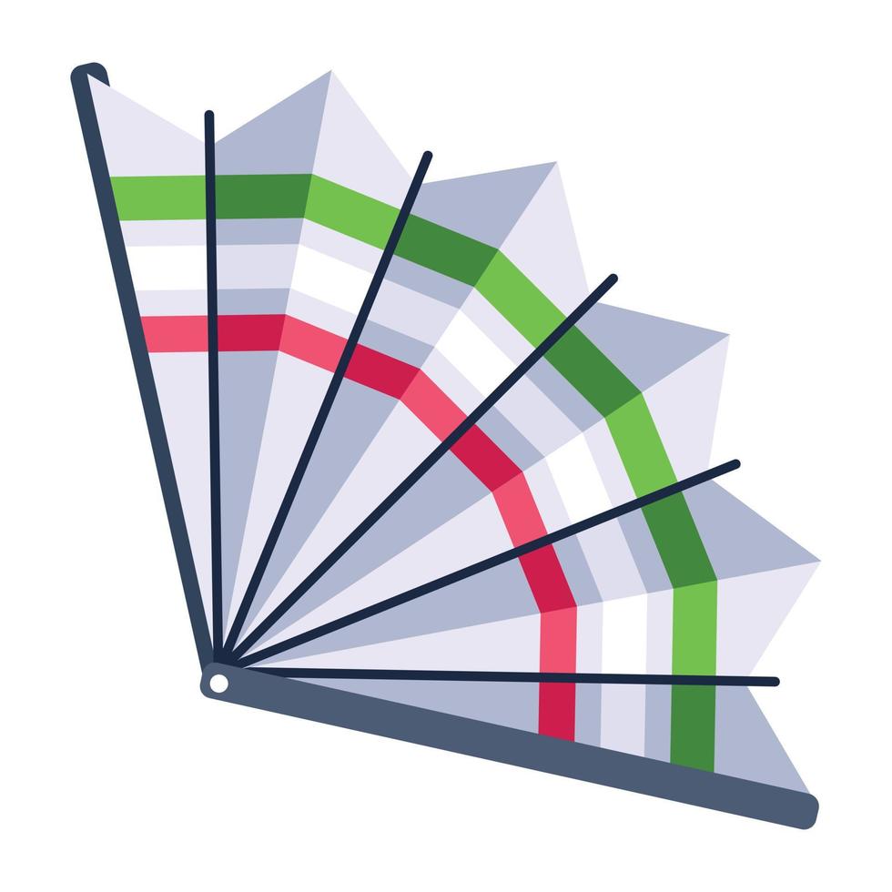 Trendy Folded Fan vector