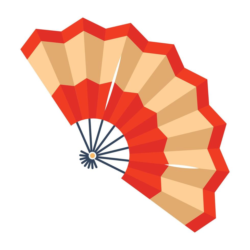 Trendy Paper Fan vector