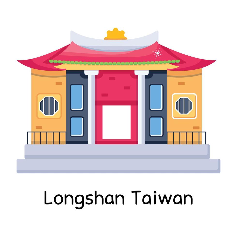 Trendy Longshan Taiwan vector