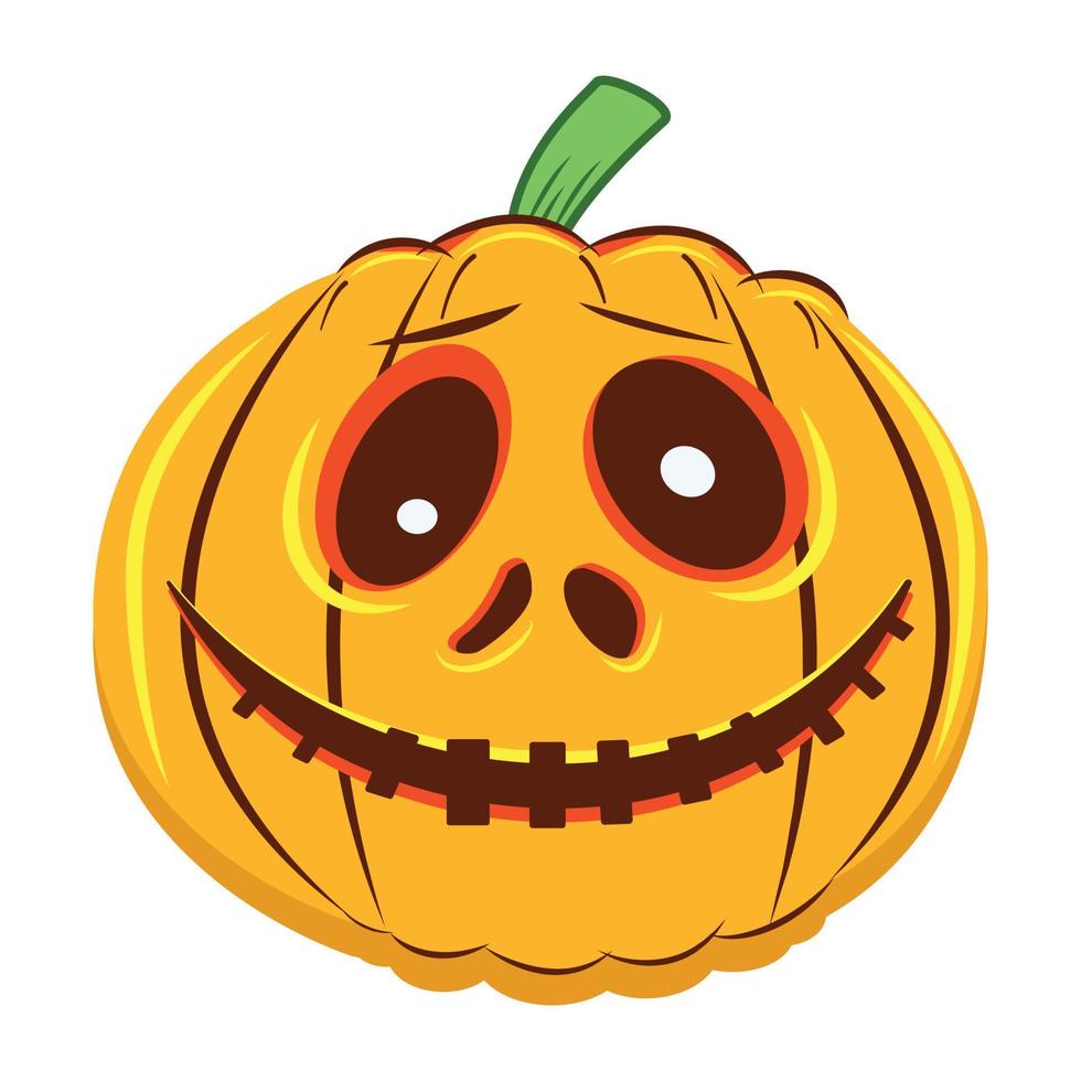 calabaza aterradora de moda vector