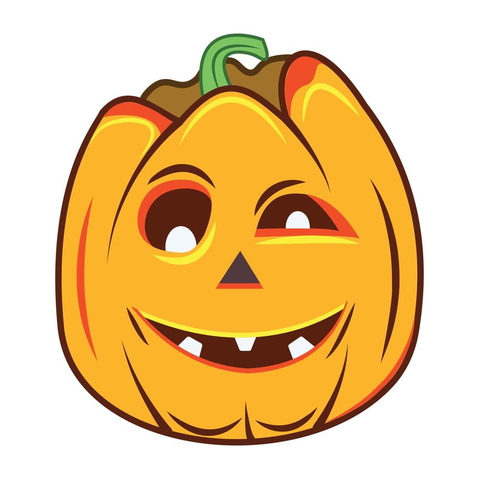 Trendy Horror Pumpkin vector