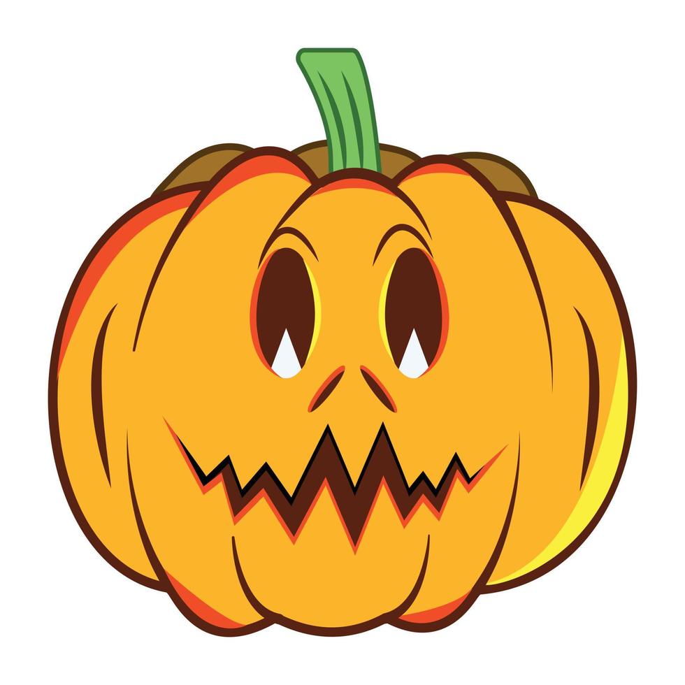 calabaza tallada de moda vector