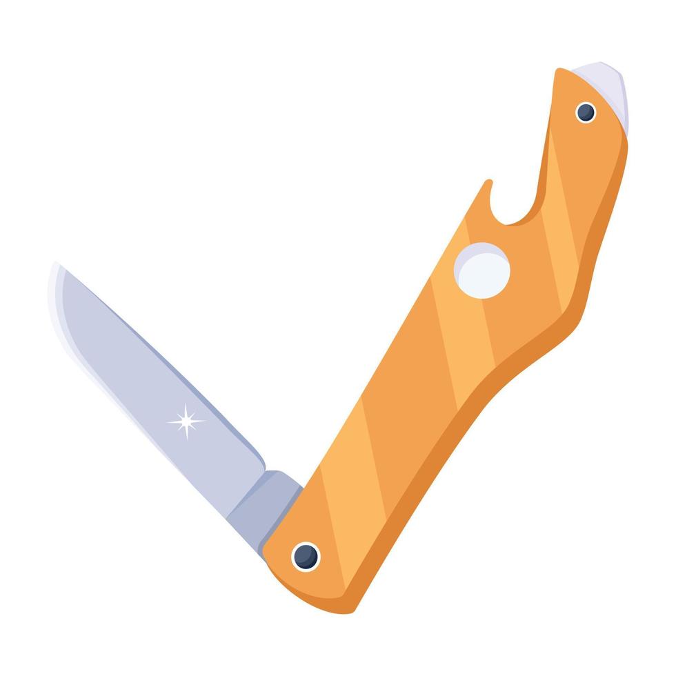 Trendy Folding Knife vector