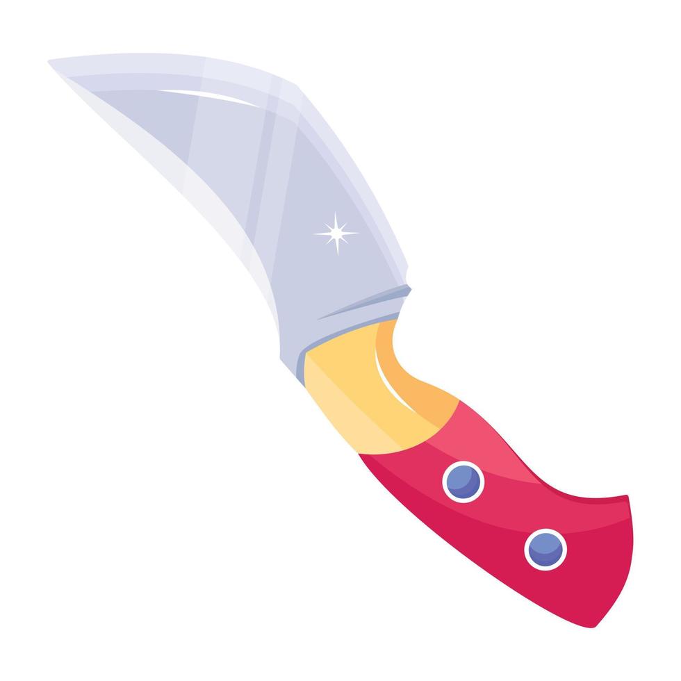 cuchillo curvo de moda vector