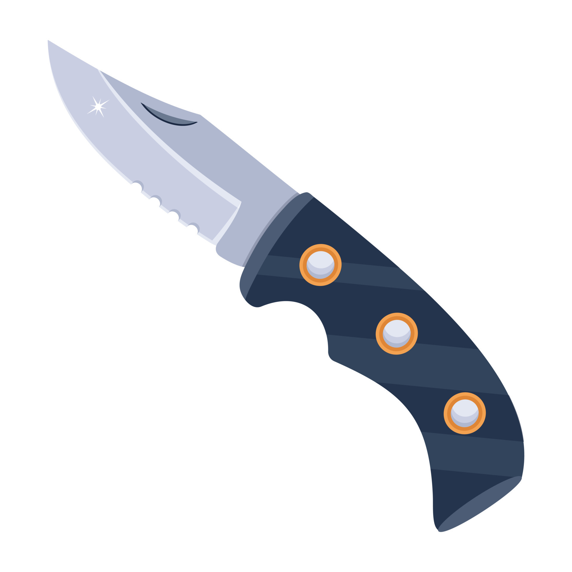 Trendy Hunting Knife 18812164 Vector Art at Vecteezy