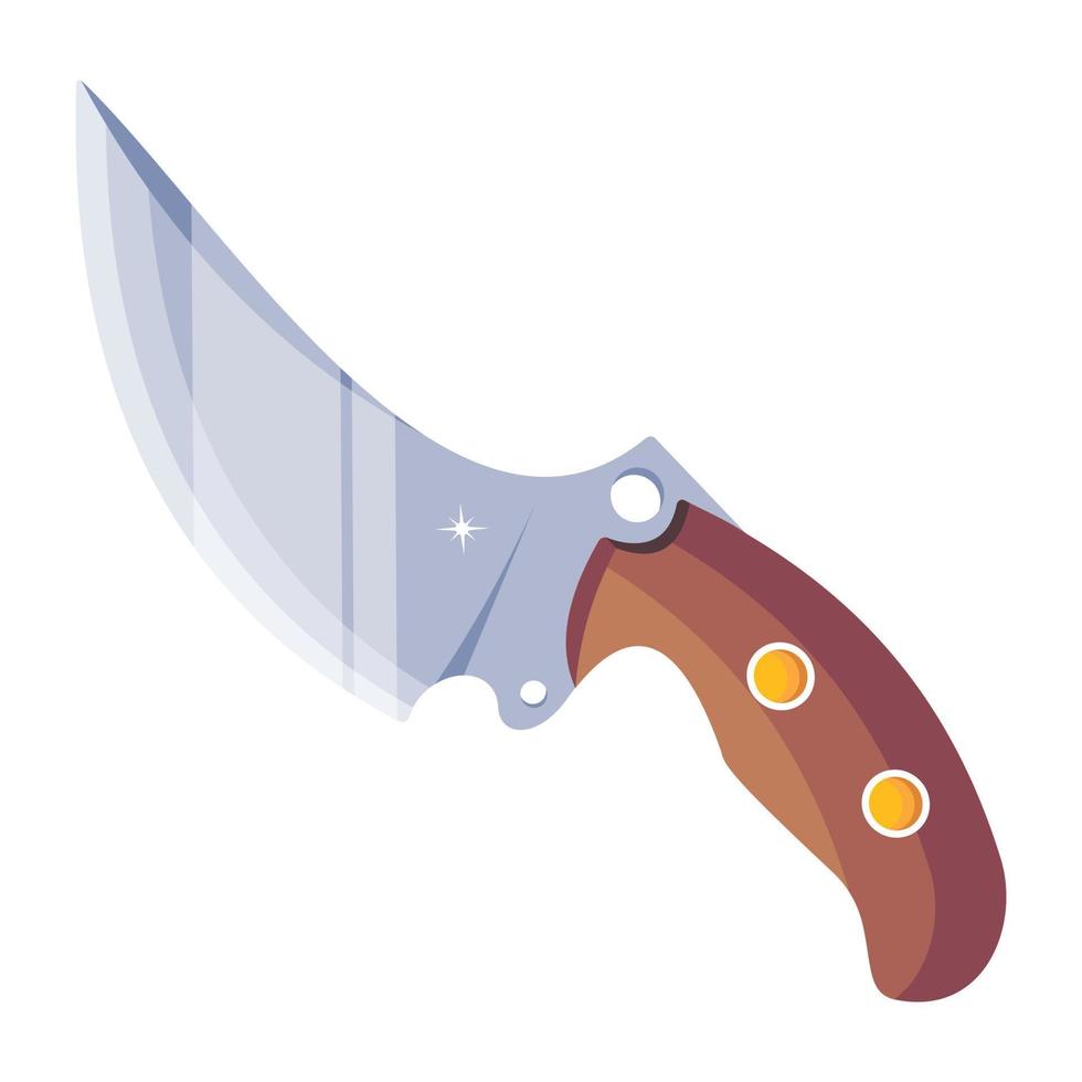 Trendy Damascus Knife vector