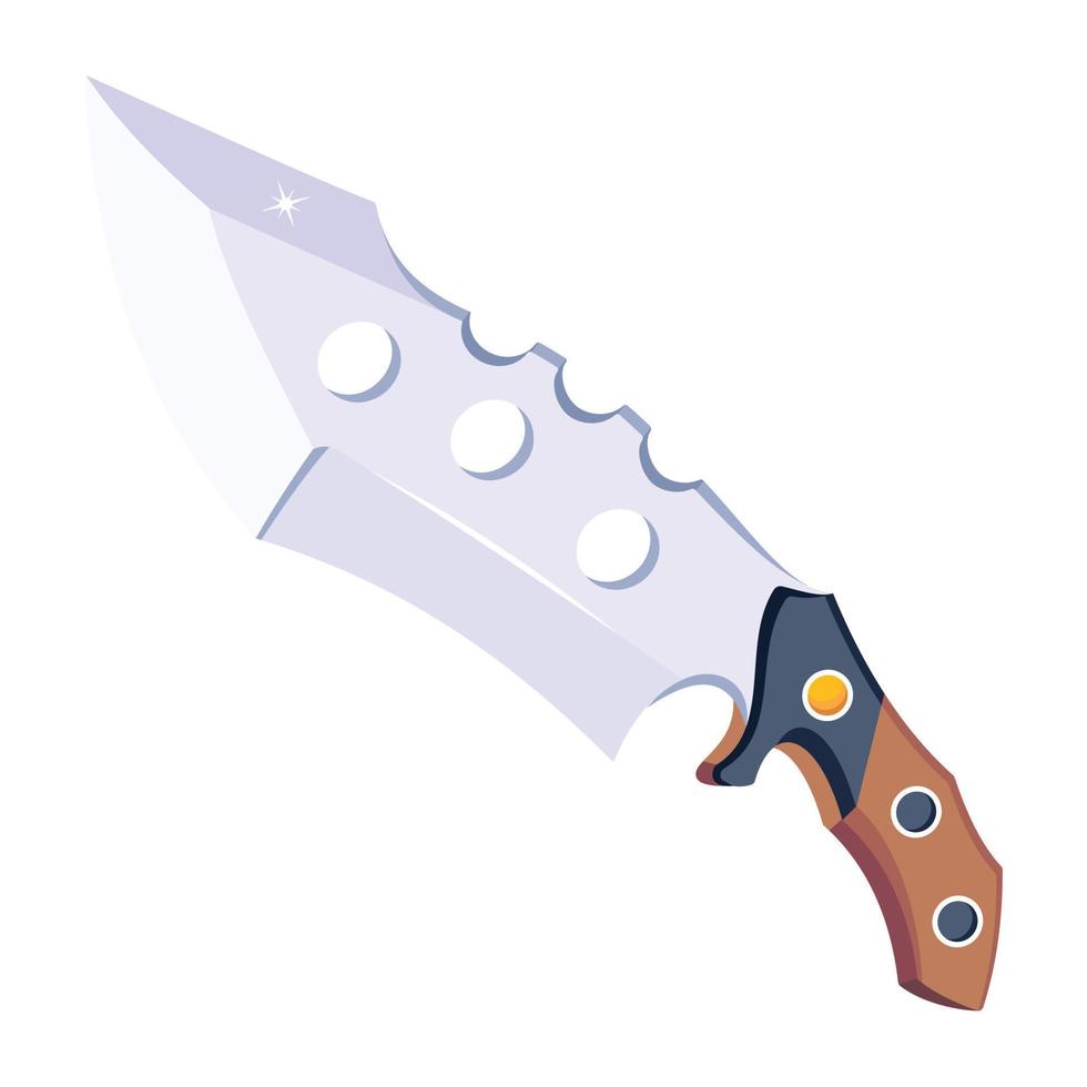 cuchillo de combate de moda vector