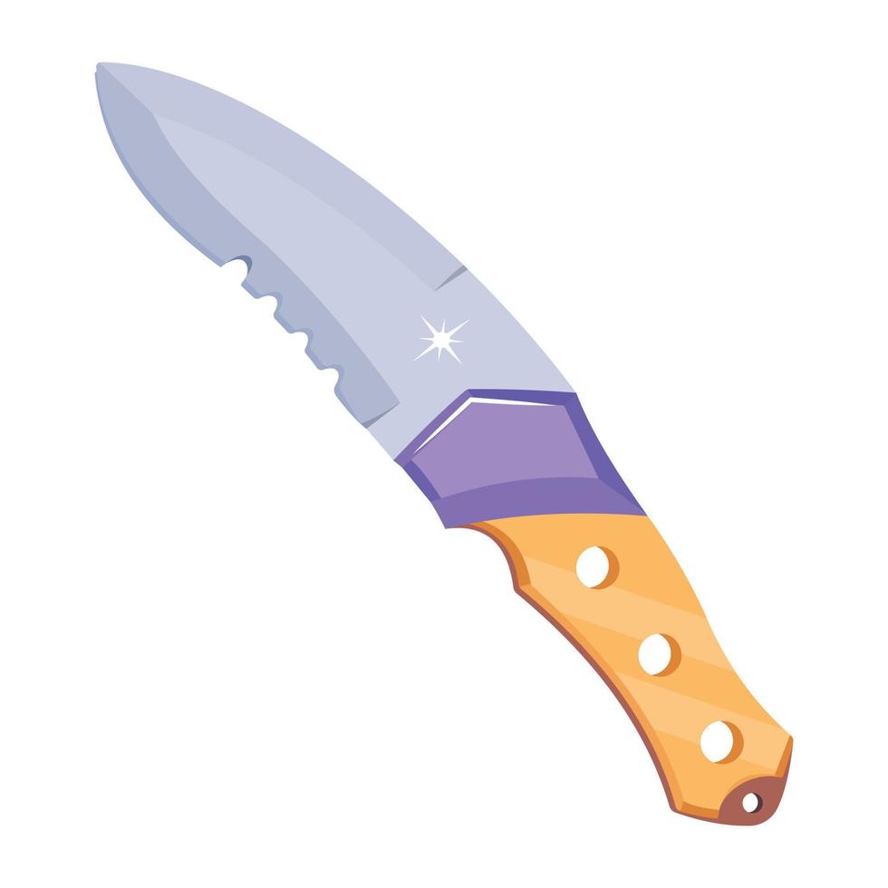 Trendy Sharp Knife vector