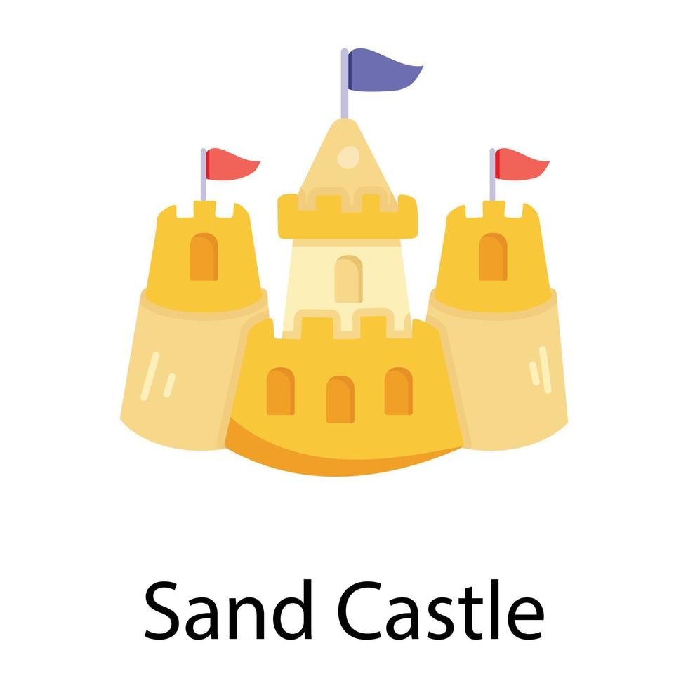 Trendy Sand Castle vector