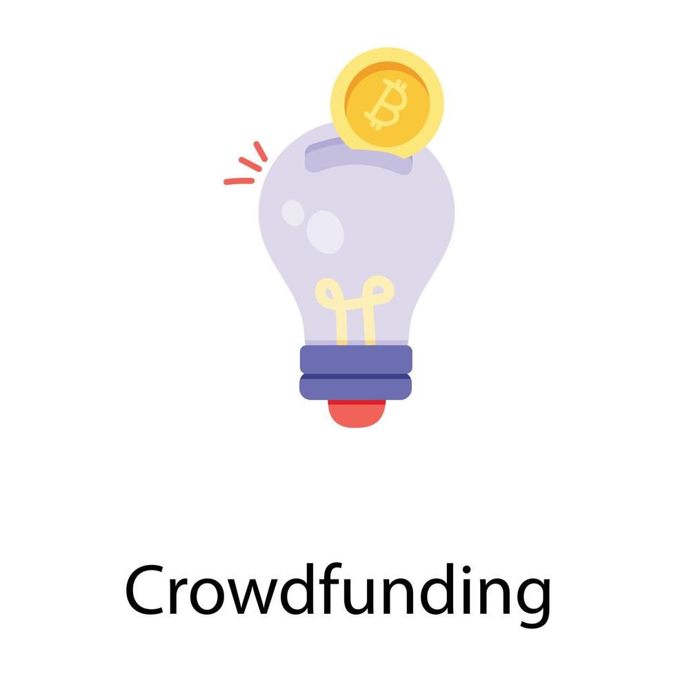 Trendy Crowd Funding vector