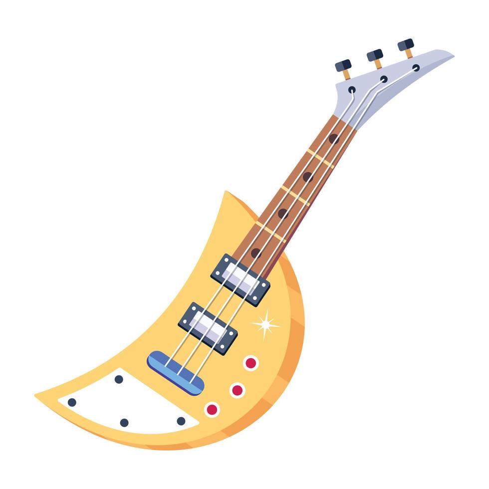 guitarra luna de moda vector