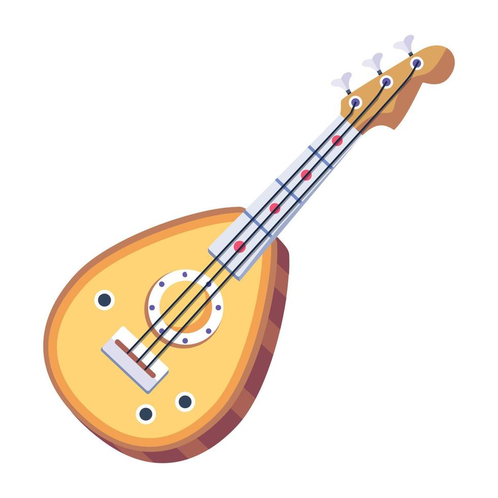 Trendy Banjo Bass vector