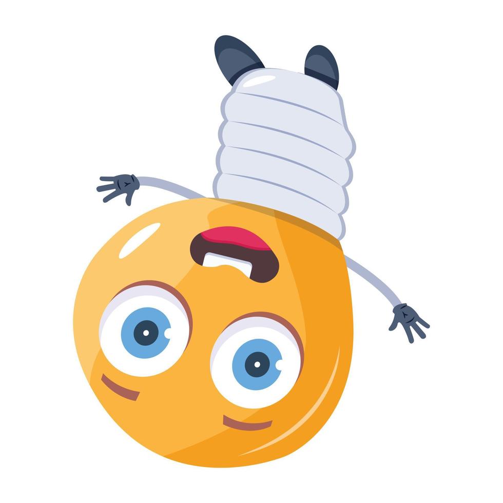 Trendy Emoji Bulb vector