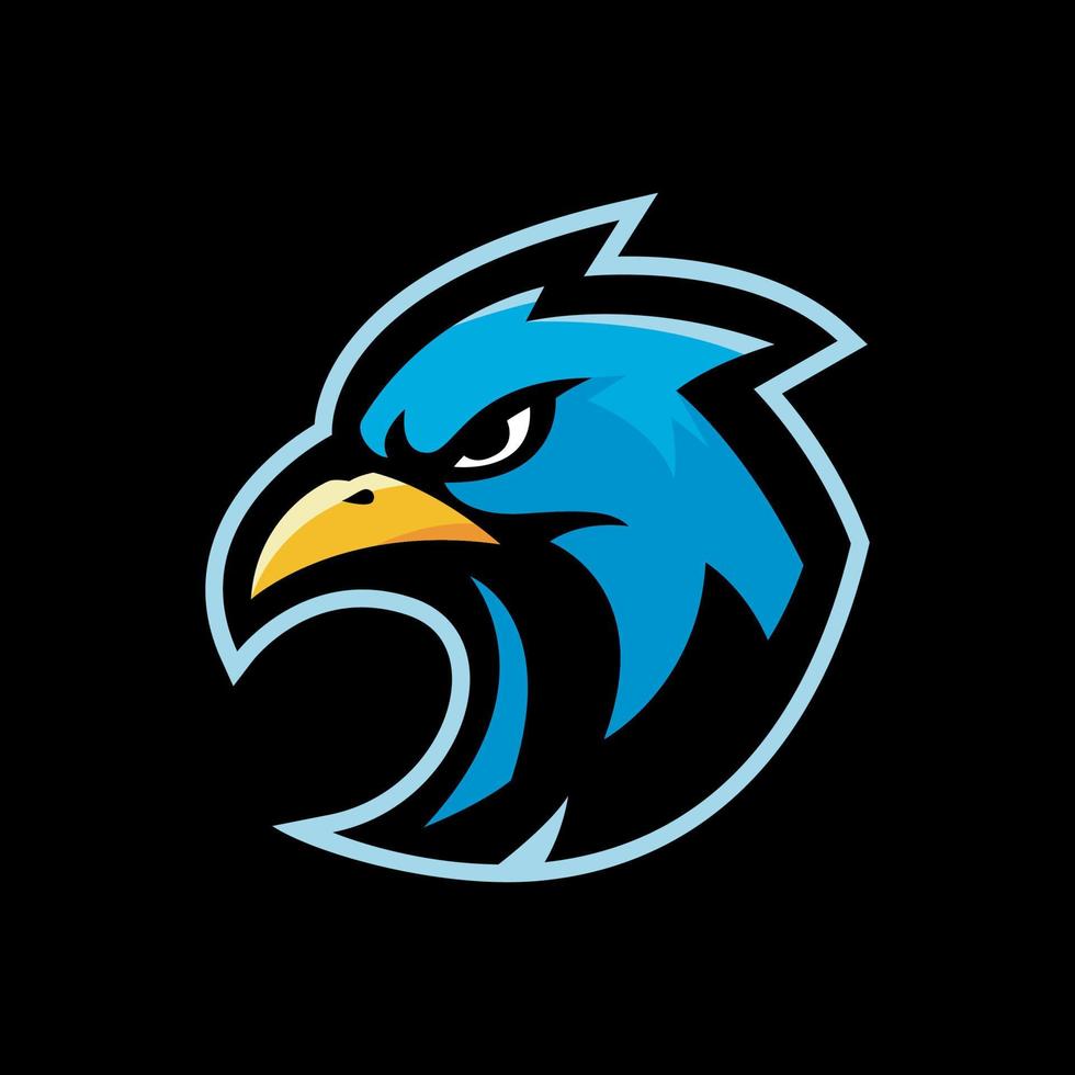 águila mascota esports logo vector