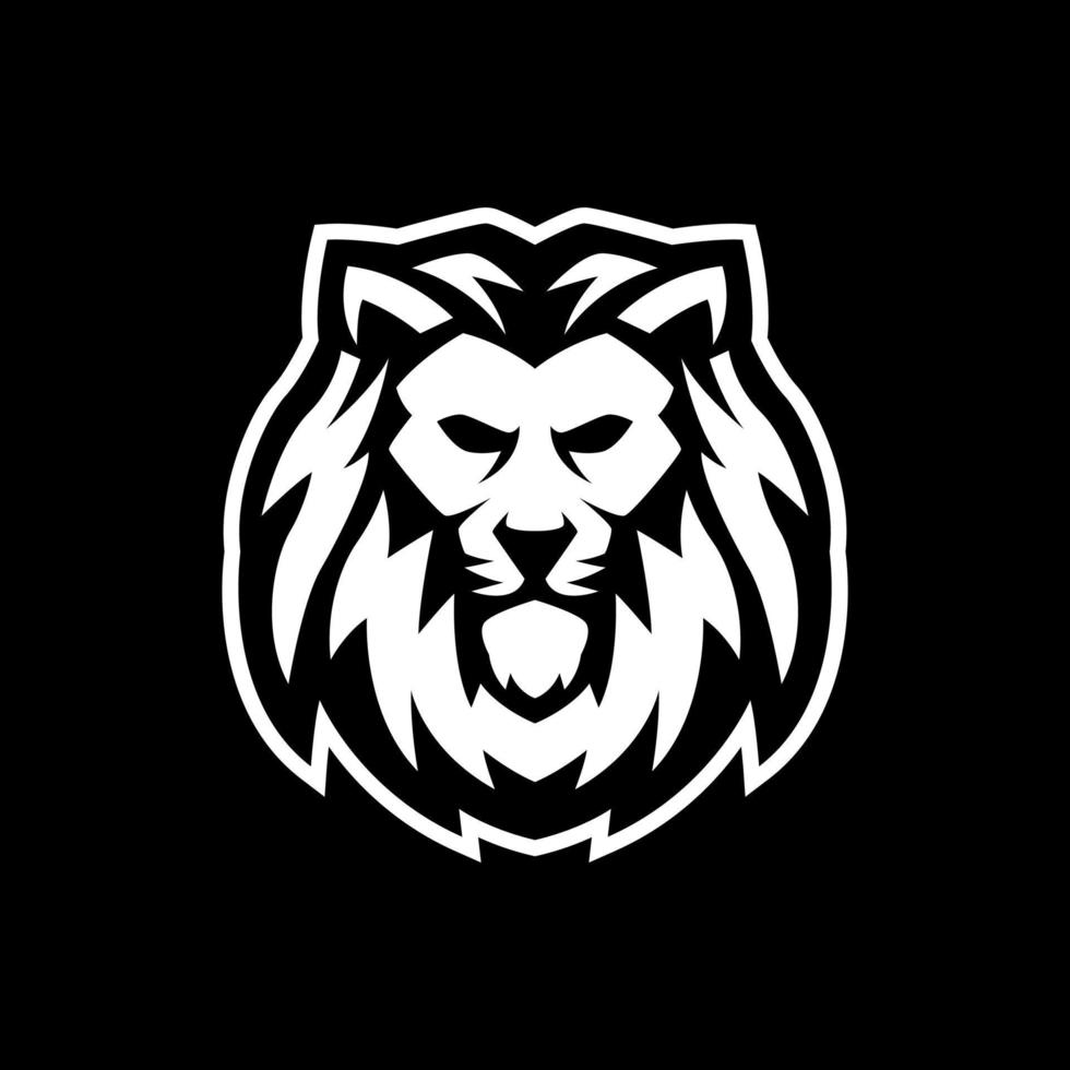 león rey cabeza mascota deportes logo plantillas vector