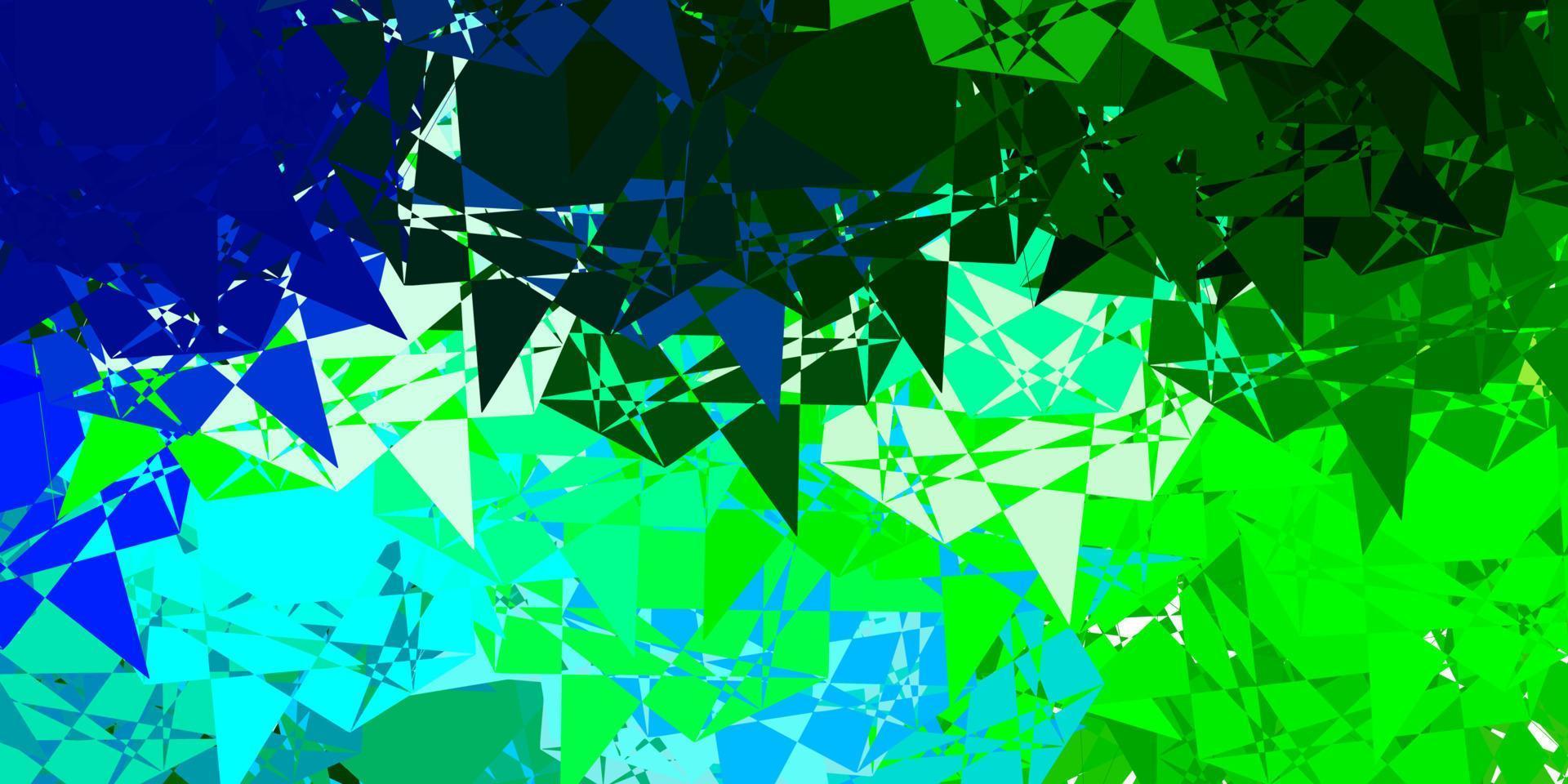 Light Blue, Green vector pattern with polygonal shapes.