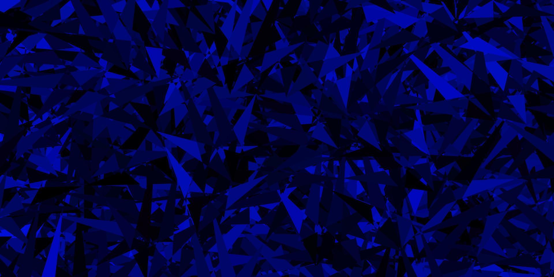 Dark BLUE vector background with polygonal style.